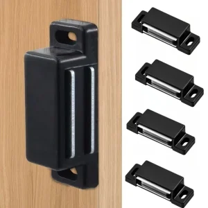 2,6,10 יח׳ מנעול דלת ארון שחור מגנטי חזק-ריהוט