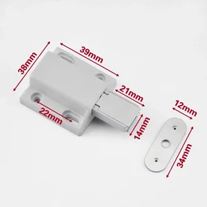 4 יחידות - תופסן מגנטי נסתר לארון - פתיחה בלחיצה