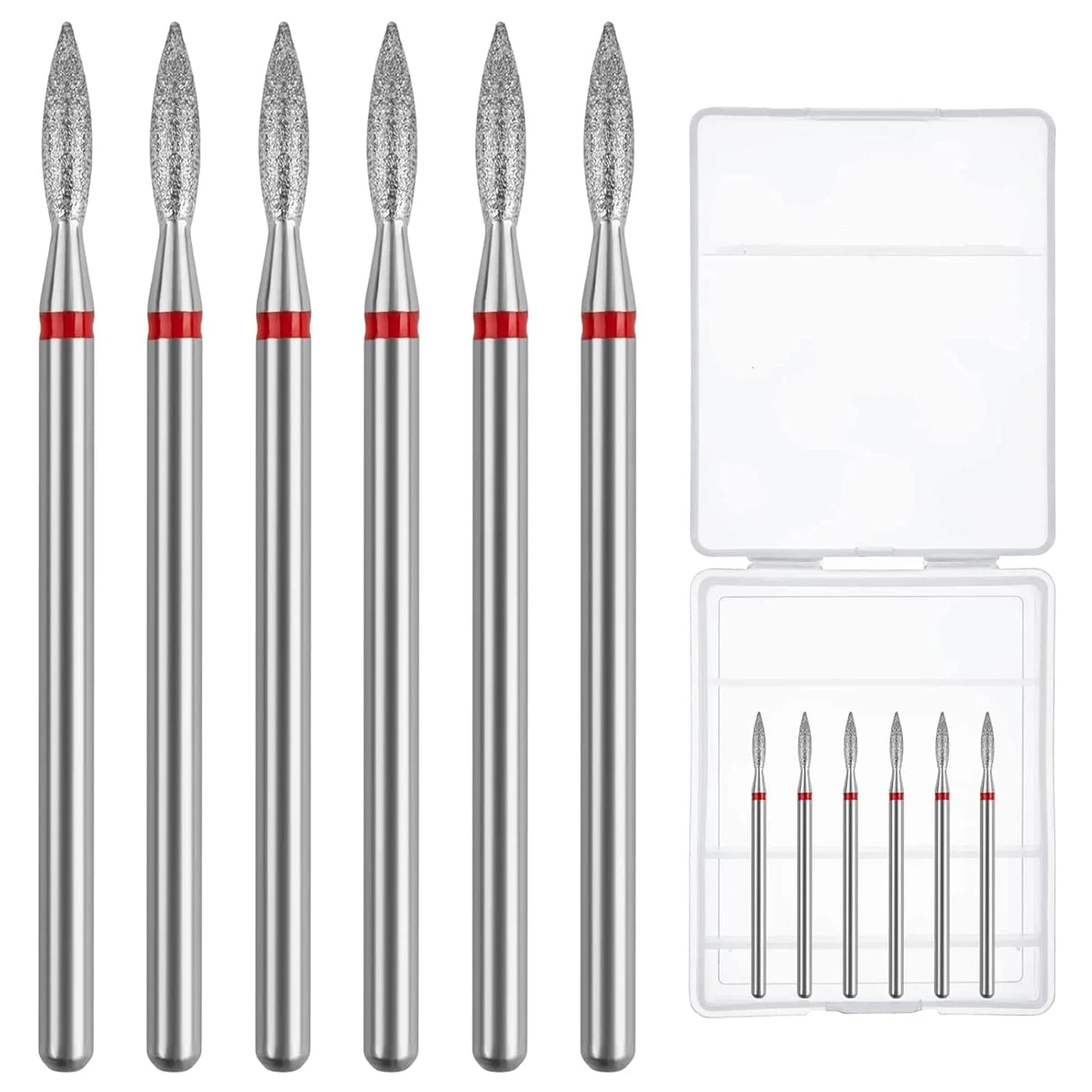 6 יח' ראש שיוף יהלום למניקור - מסיר עוריות איכותי