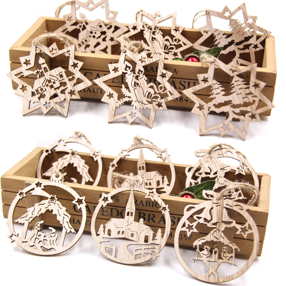 9 תליוני עץ לחג המולד- קישוטים לתלייה DIY