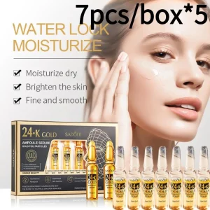 SADOER זהב 24K, אמפולות פנים ויטמין C - לחות והבהרה