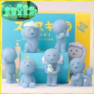 Smiski צעצועים זוהרים לחדר אמבטיה - בובות הפתעה