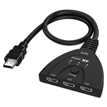 Switch KVM סוויטשר וידאו 3 כניסות- יציאה 4K HDMI