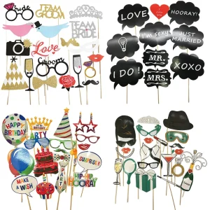 אביזרי צילום מצחיקים לחתונה - שפם משקפיים