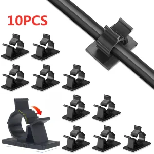 אירגונית כבלים דביקה - 10 יח׳ - ניהול כבלים מושלם