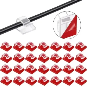 אירגונית כבלים דביקה- קליפסים מתכווננים לבית ולמשרד