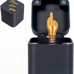 אצבע משולשת בקופסה - מתנה מצחיקה לגבר