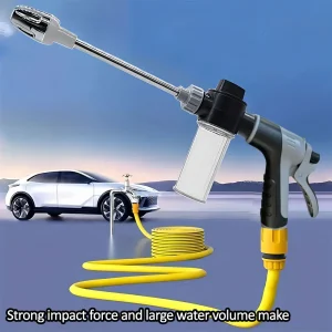 אקדח השקיה בלחץ גבוה - זרנוק גינה לרכב