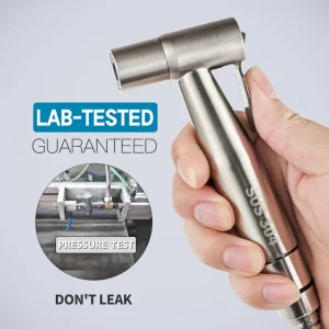 אקדח התזה לאסלה - נירוסטה מוברשת - בידה