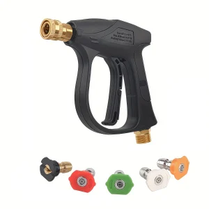 אקדח שטיפת מכוניות בלחץ - 2175 PSI ידית קצרה כחול שחור