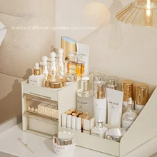 ארגונית קוסמטיקה לשולחן- מדף מגירות לחדר שינה