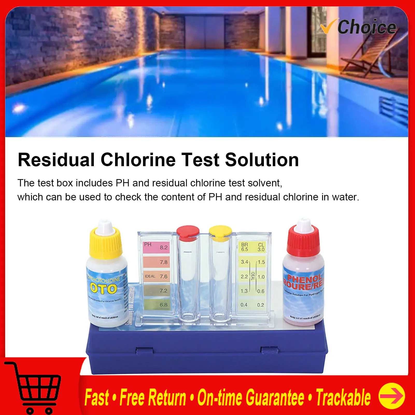 בדיקת איכות מים - ערכת בדיקה ביתית PH וכלור