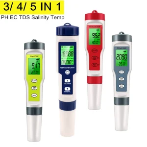 בודק איכות מים דיגיטלי - PH,TDS,EC,מליחות לבריכה