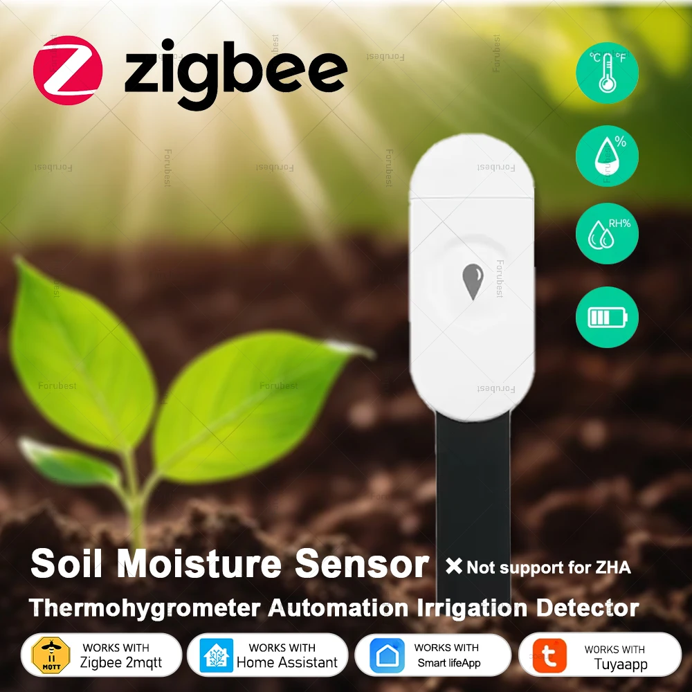 בודק טמפרטורה ולחות קרקע Zigbee - ניטור מרחוק