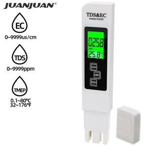 בוחן איכות מים 3 ב-1 - PH, TDS, EC - דיגיטלי