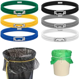 גומיות לפח אשפה מתכווננות - 6 יחידות צבעוניות