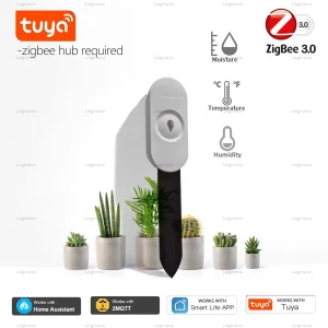 גלאי לחות טמפרטורה Zigbee- למדידת אדמה חכמה