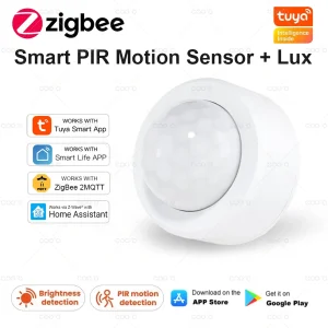 גלאי תנועה Zigbee 2 ב-1 + תאורה - Tuya