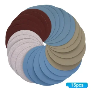 דיסקים ליטוש עגולים 125מ,מ - סט 1000-5000 גריט 15 יח'
