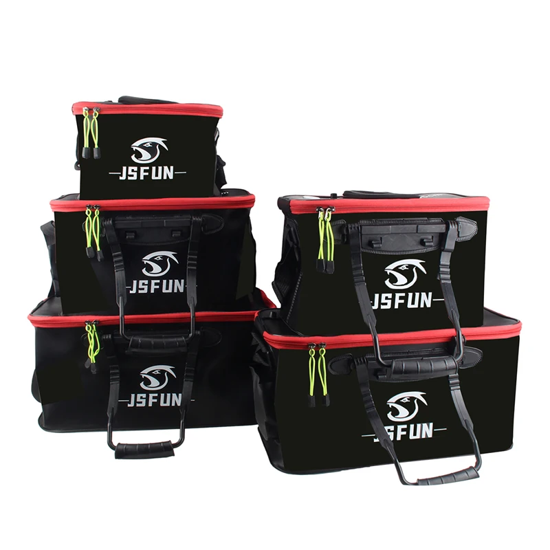 דלי דגים מתקפל עבה נייד - מיכל מים EVA לדייג