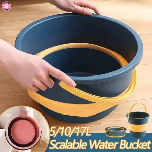 דלי סיליקון מתקפל נייד - 17 ליטר - לשטיפת רכב