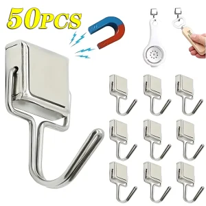 ווים מגנטיים חזקים 50 יח' - אחסון לבית ולמטבח