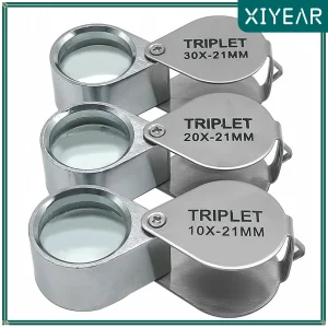 זכוכית מגדלת לתכשיטים 10-30X מתקפלת - בדיקת יהלומים