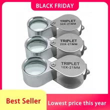 זכוכית מגדלת לתכשיטים - 10-30X קומפקטית ומתקפלת