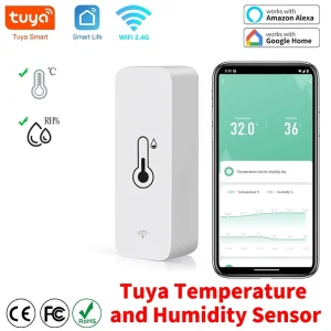 חיישן טמפרטורה ולחות Zigbee WiFi - Tuya Smart Home