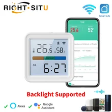 חיישן טמפרטורה ולחות חכם Tuya WiFi - Alexa Google