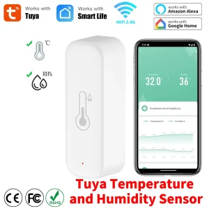 חיישן טמפרטורה ולחות חכם Tuya WiFi - שליטה מרחוק