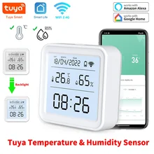 חיישן טמפרטורה ולחות חכם Tuya WiFi - תמיכה באלקסה