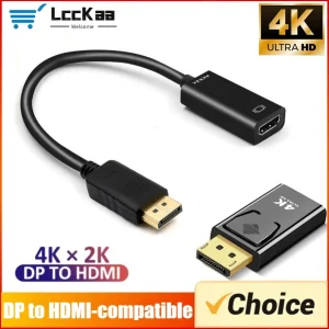 כבל DP ל-HDMI - ממיר וידאו 4K למחשב וטלוויזיה