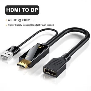 כבל HDMI ל-DisplayPort - 4K מחשב נייד PS5 Xbox