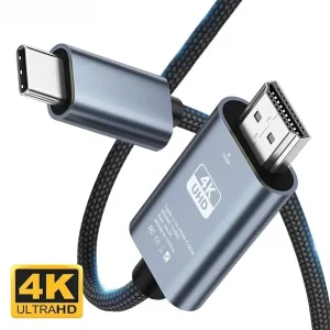 כבל Type C ל-HDMI 2 מטר - 4K לטלוויזיה ומחשב
