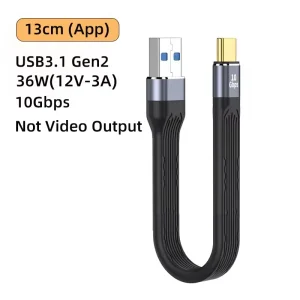 כבל Type-C ל-USB-A טעינה מהירה נתונים נייד 13 ס,מ