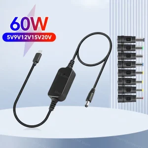 כבל USB Boost Type C - מתאם מתח משתנה + 8 ראשים