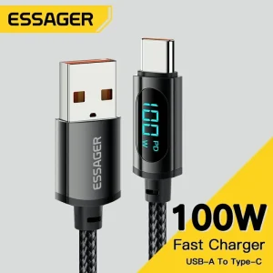 כבל USB C Essager - טעינה מהירה לסלולרי 66W,100W
