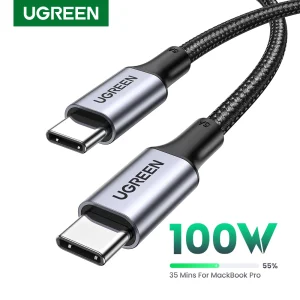 כבל USB C UGREEN 100W לאייפון, מקבוק - טעינה מהירה