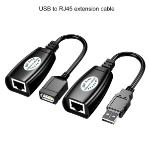 כבל USB ל-RJ45, מתאם מאריך רשת Cat5,6 (2 יחידות)