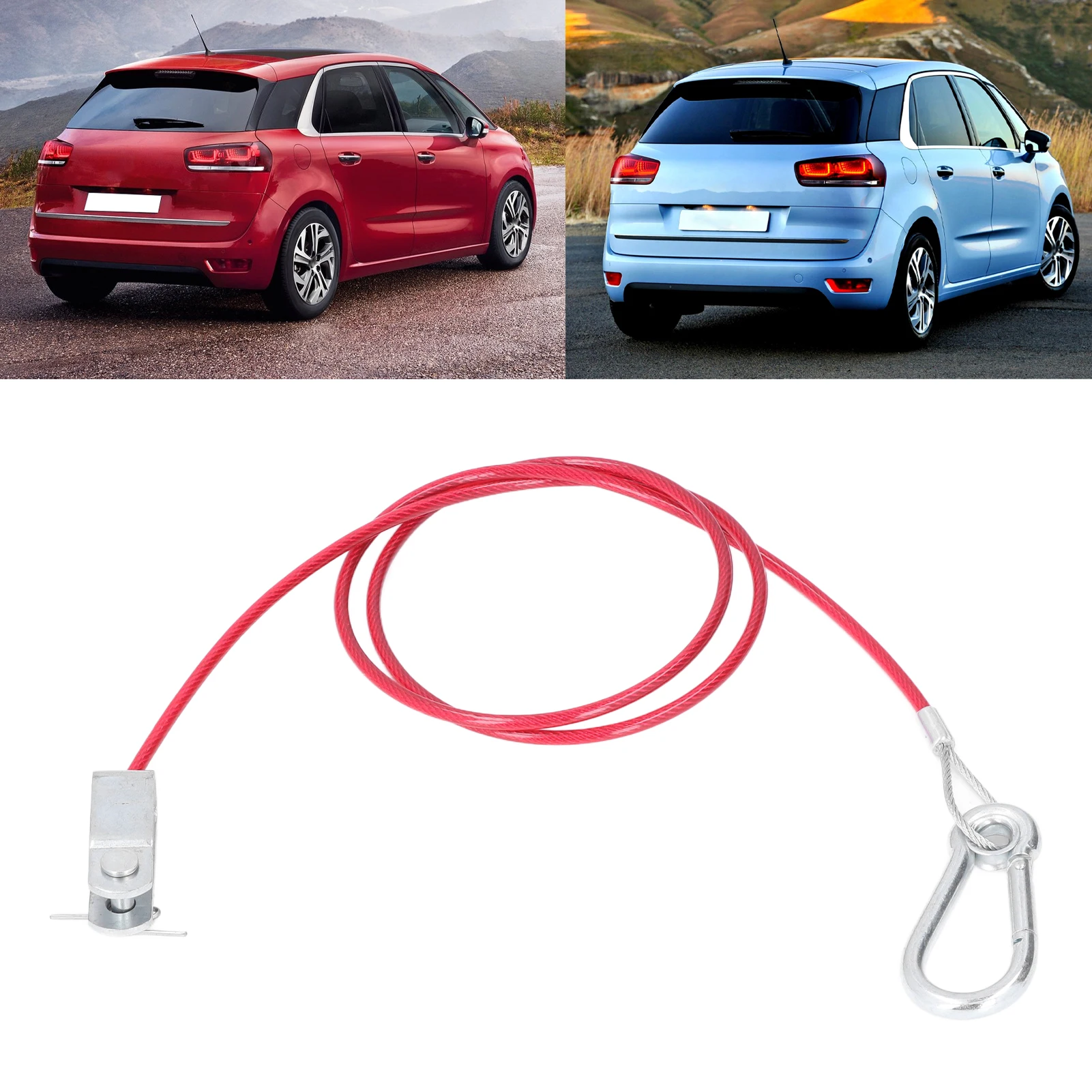 כבל בטיחות נגרר 3.3ft - נירוסטה נגד נפילה לרכב