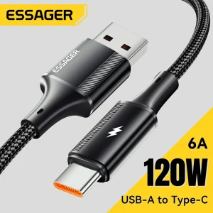 כבל טעינה USB Type C 120W - טעינה מהירה למכשירים