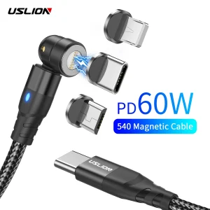 כבל טעינה מגנטי PD 60W לאייפון 15 - טעינה מהירה