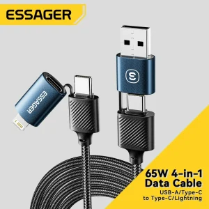 כבל טעינה מהיר Essager 2 ב-1 סמסונג שיאומי אייפון