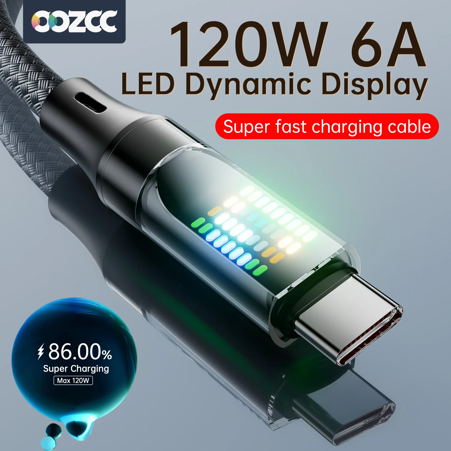 כבל טעינה מהיר Type C 120W - ל Xiaomi ו Samsung