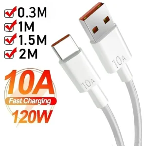 כבל טעינה מהיר USB-C 120W - ל-Huawei, Xiaomi