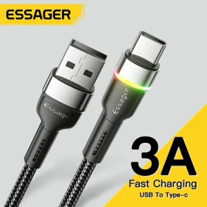 כבל טעינה מהיר USB-C Essager 3A לנייד Xiaomi