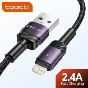 כבל טעינה מהיר לאייפון - Toocki USB - 14 13 12 Pro