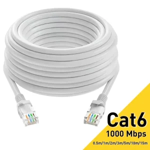 כבל רשת Cat6 - RJ45 - 1000Mbps - אורך לבחירה
