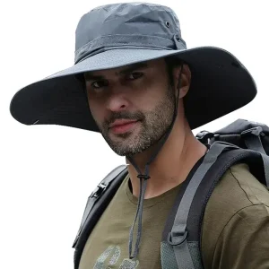 כובע דיג עם הגנה מהשמש - לגברים , קיץ